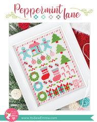 Peppermint Lane Cross Stitch Pattern by It's Sew Emma