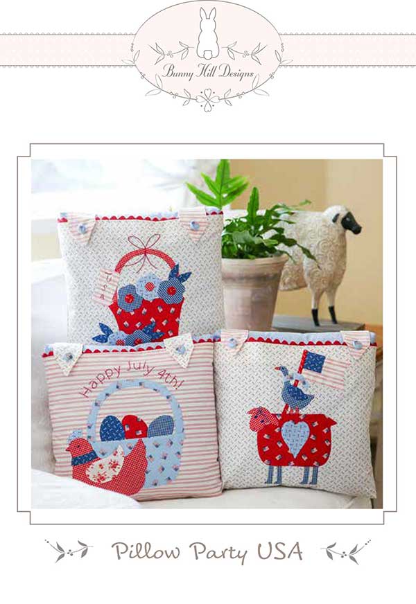Pillow Party USA Quilt Pattern by Bunny Hill Designs