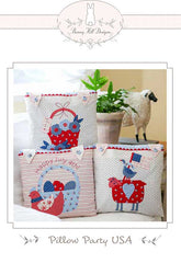 Pillow Party USA Quilt Pattern by Bunny Hill Designs
