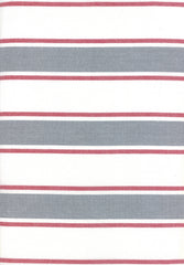 Rock Pool Toweling Grey Red Stripe yardage by Pieces to Treasure for Moda Fabrics