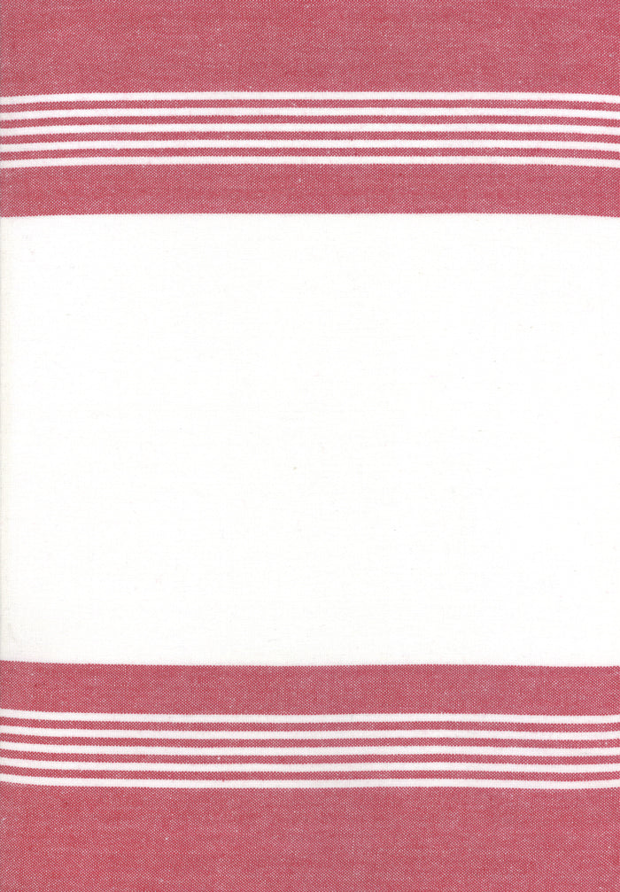 Rock Pool Toweling Anemone Red  Stripe yardage by Pieces to Treasure for Moda Fabrics