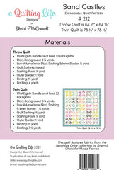 Sand Castles Quilt Pattern by A Quilting Life Designs