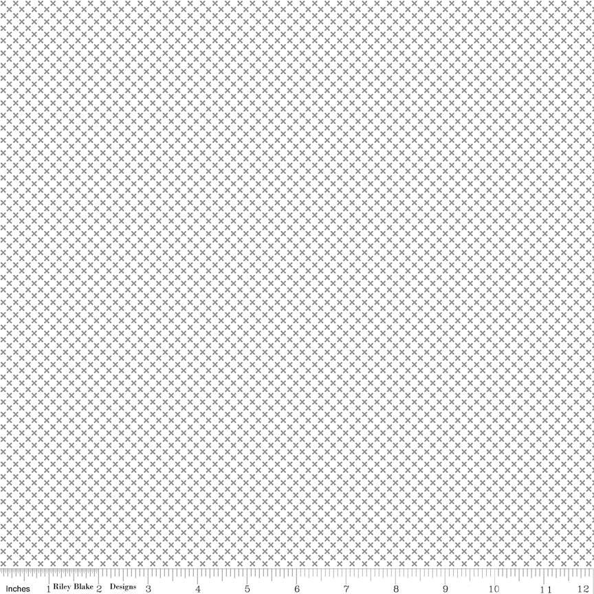 Kisses Silver Sparkle Yardage by Riley Blake Designs
