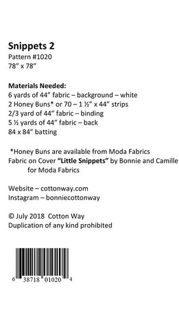 Snippets 2 Quilt Pattern by Cotton Way
