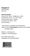 Snippets 2 Quilt Pattern by Cotton Way