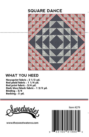 Square Dance Quilt Pattern by Sweetwater