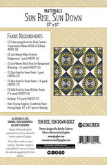 Sun Rise, Sun Down Quilt Pattern by Gingiber