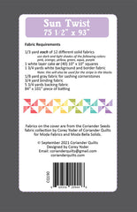 Sun Twist Quilt Pattern by Coriander Quilts