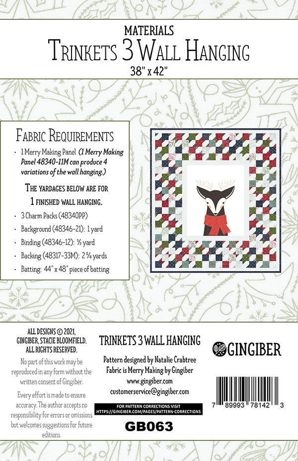 Trinkets 3 Wall Hanging Pattern By Gingiber