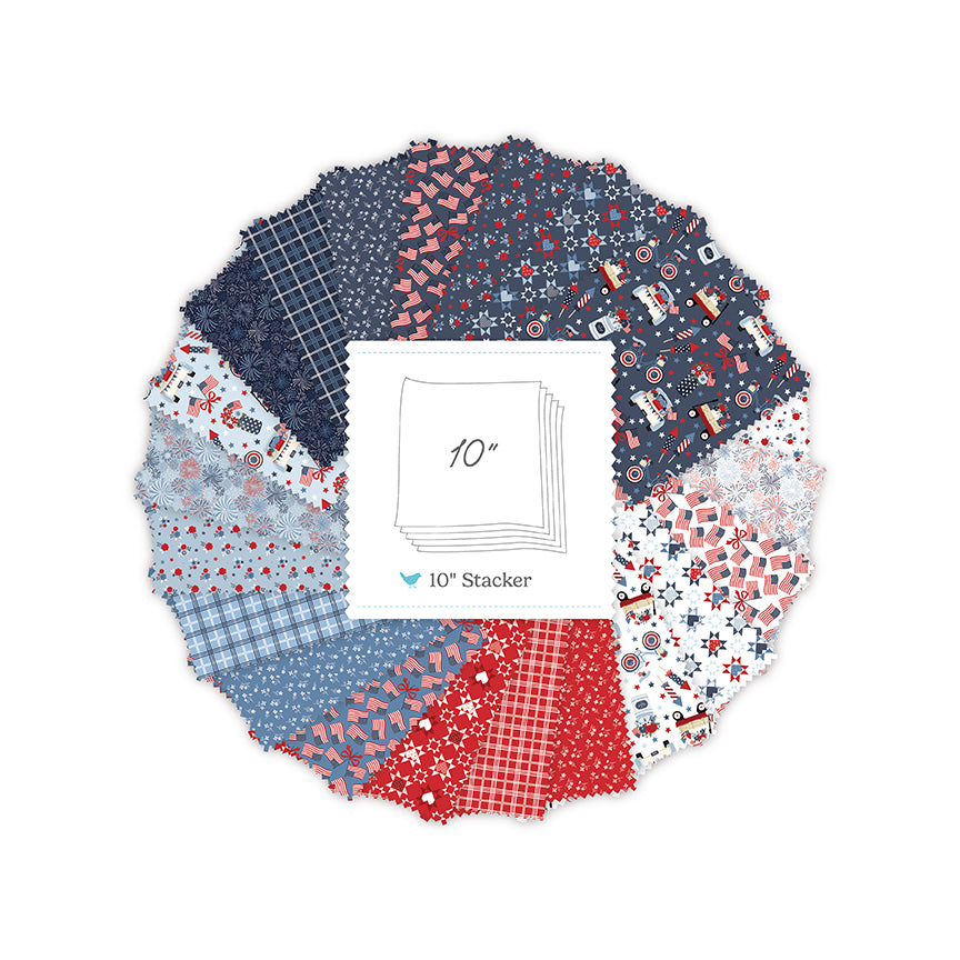 Hooray For The USA 10" Stacker by Dani Mogstad for Riley Blake Designs