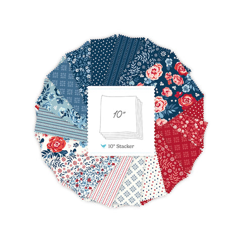 PREORDER Star-Spangled Garden 10" Stacker by My Mind's Eye for Riley Blake Designs