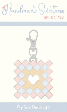 Homemade Sweetness Granny's Hearts Enamel Zip Pull by Heather Briggs of My Sew Quilty Life