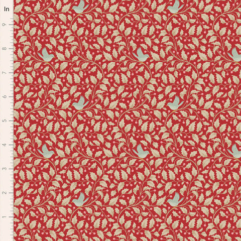 PREORDER Merry Little Christmas Red Holly Yardage by Tilda for Tilda Fabrics
