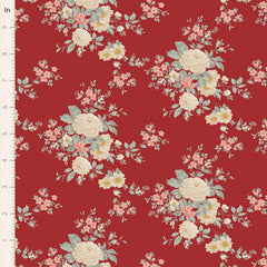 Merry Little Christmas Burgundy Carol Yardage by Tilda for Tilda Fabrics
