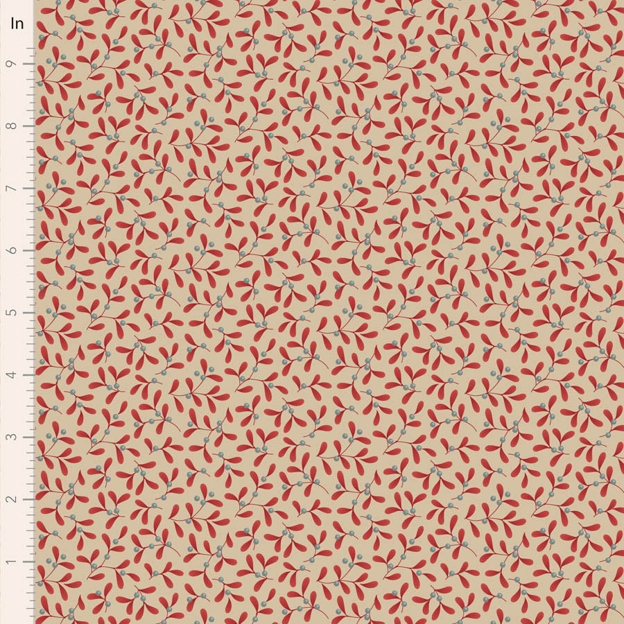 Merry Little Christmas Red Mistletoe Yardage by Tilda for Tilda Fabrics