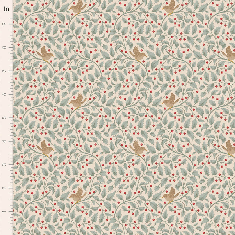 Merry Little Christmas Duckegg Holly Yardage by Tilda for Tilda Fabrics