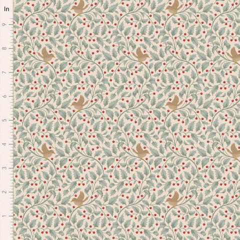 PREORDER Merry Little Christmas Duckegg Holly Yardage by Tilda for Tilda Fabrics