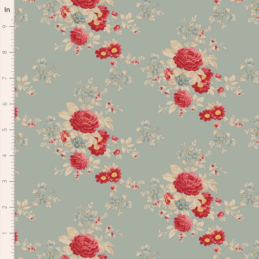 Merry Little Christmas Duckegg Carol Yardage by Tilda for Tilda Fabrics