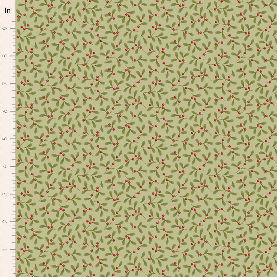 Merry Little Christmas Pistachio Mistletoe Yardage by Tilda for Tilda Fabrics