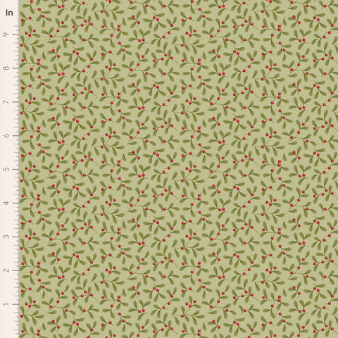 PREORDER Merry Little Christmas Pistachio Mistletoe Yardage by Tilda for Tilda Fabrics