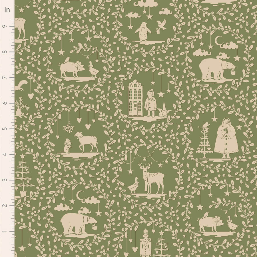 Merry Little Christmas Artichoke Paperscenes Yardage by Tilda for Tilda Fabrics