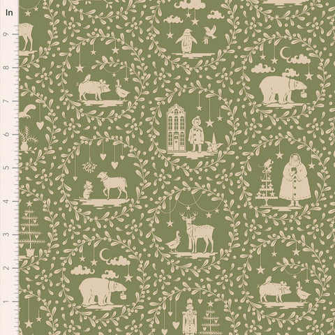PREORDER Merry Little Christmas Artichoke Paperscenes Yardage by Tilda for Tilda Fabrics