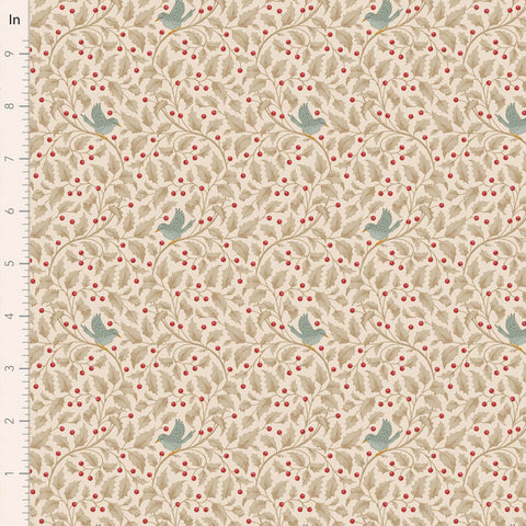 PREORDER Merry Little Christmas Clay Holly Yardage by Tilda for Tilda Fabrics