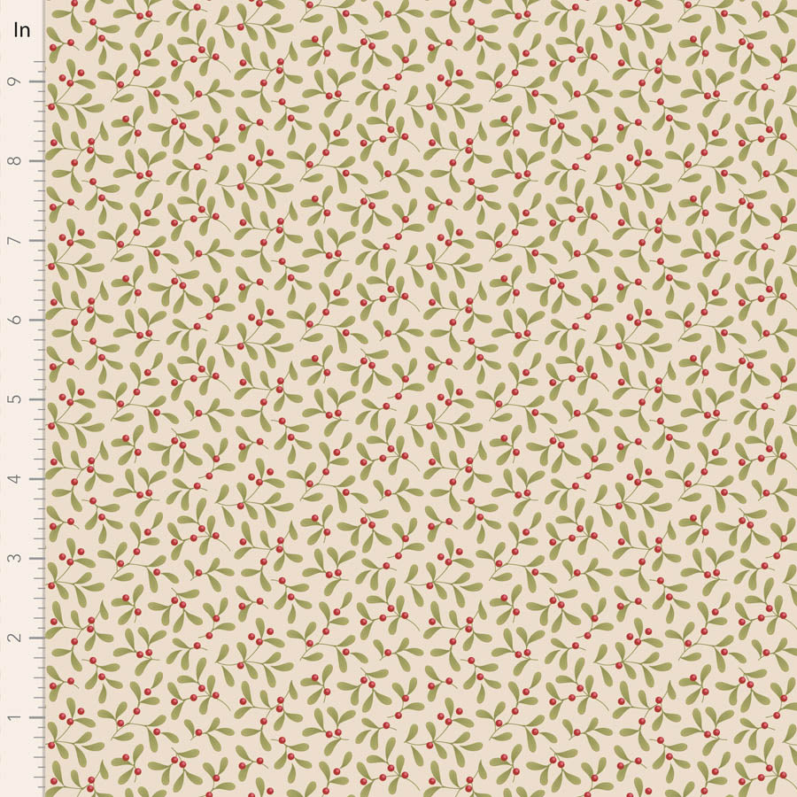 Merry Little Christmas Cream Mistletoe Yardage by Tilda for Tilda Fabrics
