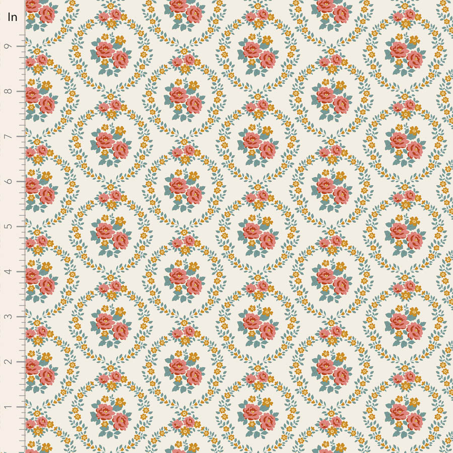 Village Life Warm Cream Mable Yardage by Tilda for Tilda Fabrics