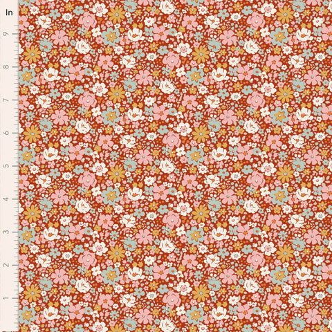 PREORDER Village Life Rust Esther Yardage by Tilda for Tilda Fabrics