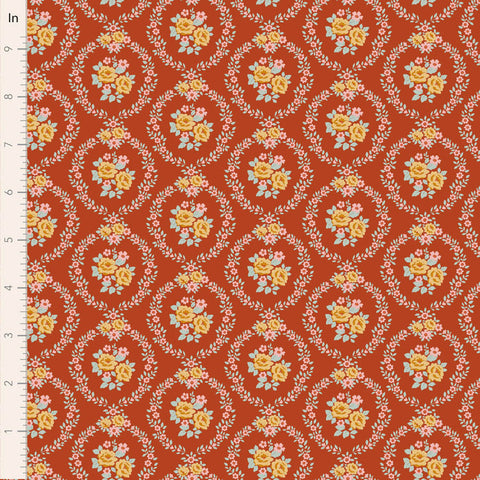 PREORDER Village Life Rust Mable Yardage by Tilda for Tilda Fabrics