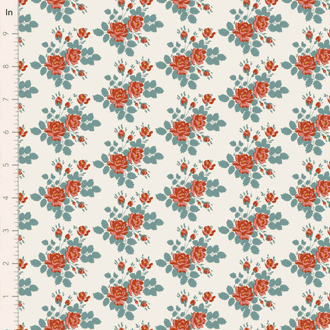 PREORDER Village Life Teal Myrtle Yardage by Tilda for Tilda Fabrics