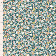 Village Life Petrol Esther Yardage by Tilda for Tilda Fabrics