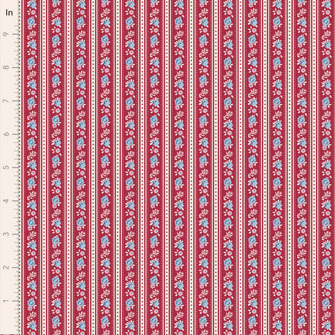 PREORDER Village Life Burgundy Agnes Yardage by Tilda for Tilda Fabrics