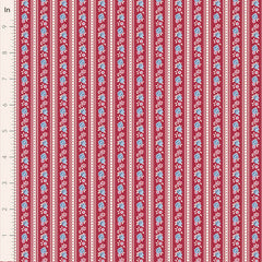 Village Life Burgundy Agnes Yardage by Tilda for Tilda Fabrics