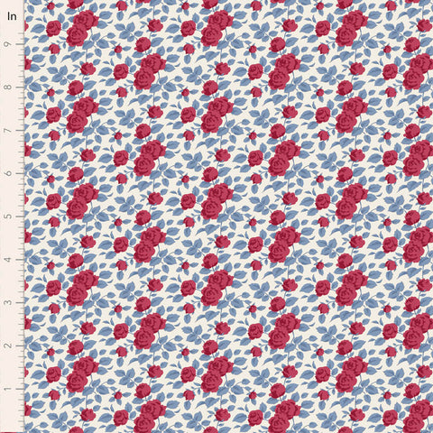 PREORDER Village Life Burgundy Margot Yardage by Tilda for Tilda Fabrics