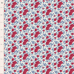 Village Life Burgundy Margot Yardage by Tilda for Tilda Fabrics