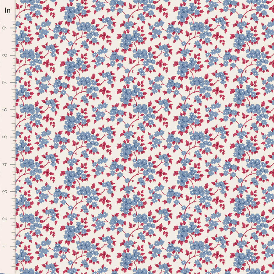 Village Life Blue Ruth Yardage by Tilda for Tilda Fabrics