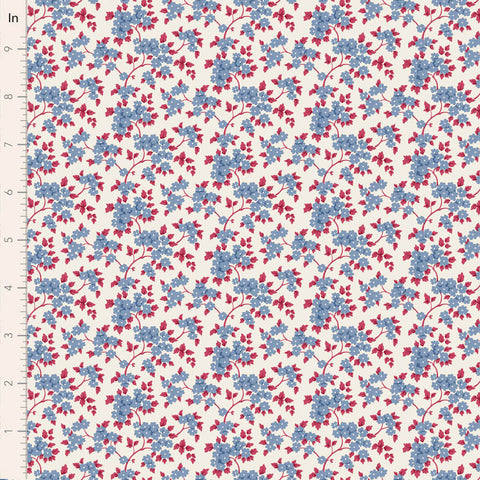 PREORDER Village Life Blue Ruth Yardage by Tilda for Tilda Fabrics