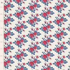 Village Life Blue Myrtle Yardage by Tilda for Tilda Fabrics