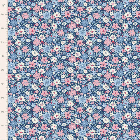 PREORDER Village Life Blue Esther Yardage by Tilda for Tilda Fabrics