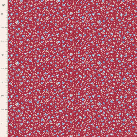 PREORDER Village Life Burgundy Mae Yardage by Tilda for Tilda Fabrics