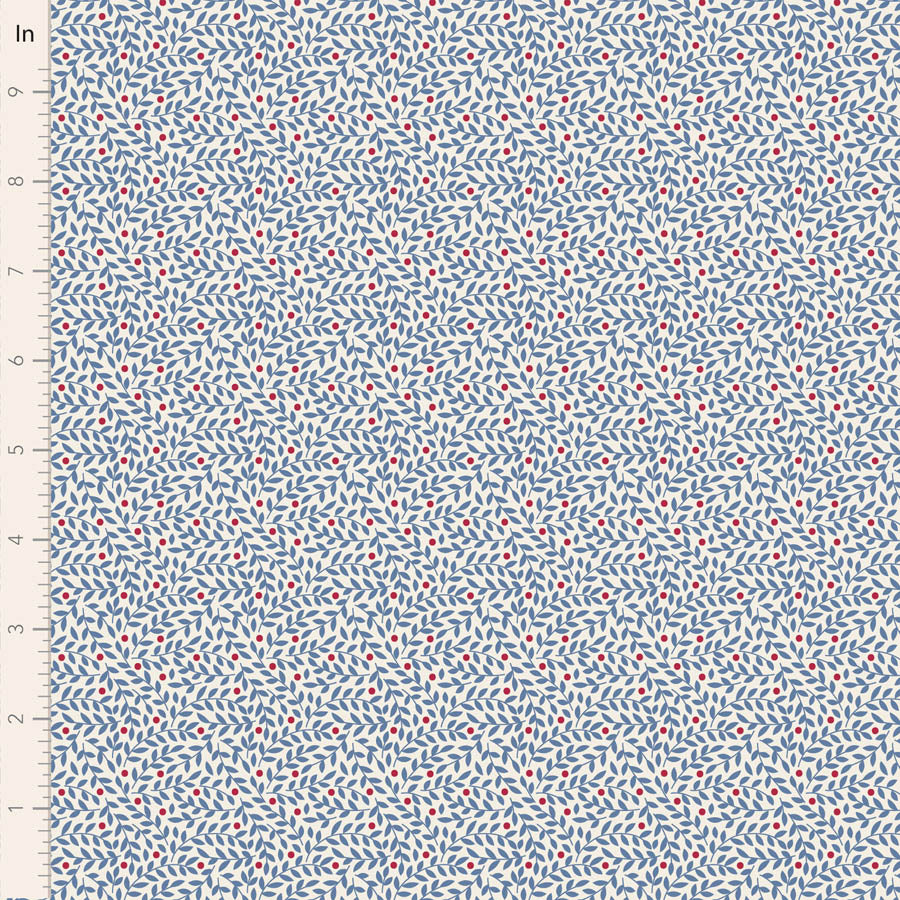 Village Life Blue Lillian Yardage by Tilda for Tilda Fabrics