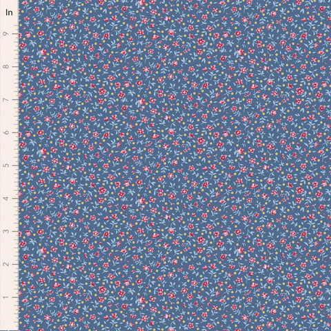 PREORDER Village Life Blue Mae Yardage by Tilda for Tilda Fabrics