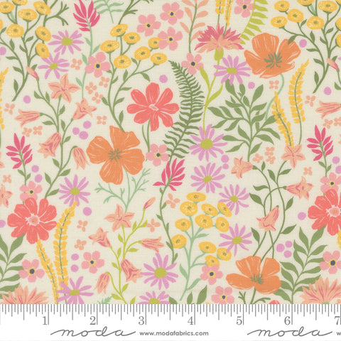 Cannon Beach Cream Blush Coastal Blooms Yardage by Crystal Manning for Moda Fabrics