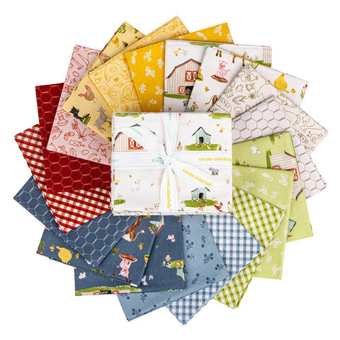 PREORDER Lil' Farm Friends Fat Quarter Bundle by Kelsey Carlson for Riley Blake Designs