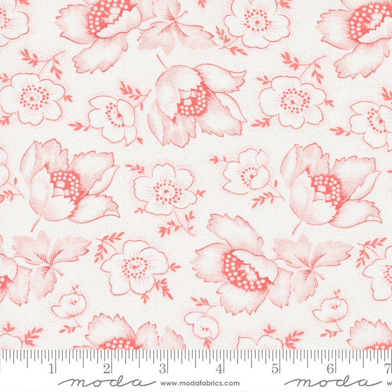 Linen Cupboard Chantilly Strawberry Fresh Linens Yardage by Fig Tree & Co. for Moda Fabrics