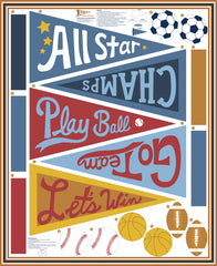All Star Multi Cut And Sew Panel by Stacy Iest Hsu for Moda Fabrics