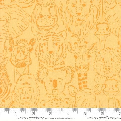 Animal Park Fun Banana One Big Happy Family Yardage by Stacy Iest Hsu for Moda Fabrics