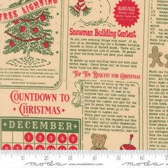 Holiday Cheer Natural North Pole News Yardage by Stacy Iest Hsu for Moda Fabrics
